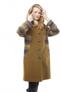 Женское пальто - Арт: 236 khaki - Размеры: 58