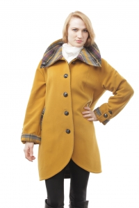 Женское пальто - Арт: 238 yellow - Размеры: 56 58 60