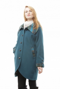 Женское пальто - Арт: 238 blue - Размеры: 54 56 58 60
