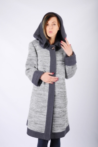 Женское пальто - Арт:  227+к серый - Размеры: 56 58