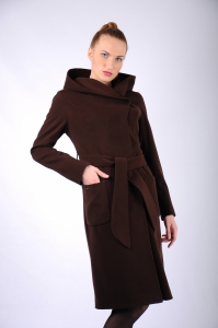 Женское пальто - Арт: 253 шоколад - Размеры: 44 46 50 