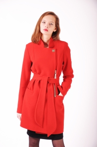 Женское пальто - Арт: 249 красный - Размеры: 42 44 46 48 50 52 54