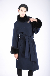Женское пальто - Арт: 261 ут индиго - Размеры: 42-44 46-48 50-52