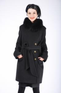 Женское пальто - Арт: 2491 чёрный - Размеры: 42 44 46 48 50 52 54 