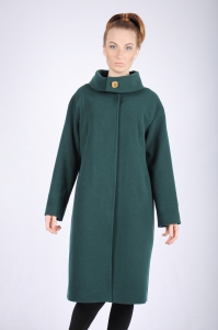 Женское пальто - Арт: 254 изумруд - Размеры: 54 58