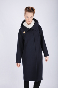 Женское пальто - Арт: 254 индиго - Размеры: 50 52 54 56 58 60