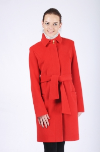 Женское пальто - Арт: 262 красный - Размеры: 42 50 52 