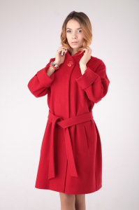 Женское пальто - Арт: 264 красный - Размеры: 54 56