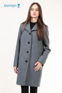 Женское пальто - Арт: 275 синий - Размеры: 42 44 46 48 50 52 54