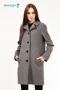 Женское пальто - Арт: 275 чёрный - Размеры:  50 52 54