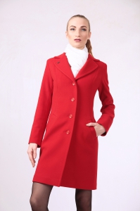 Женское пальто - Арт: 278 красный - Размеры: 42 44 46 48 50 52 54