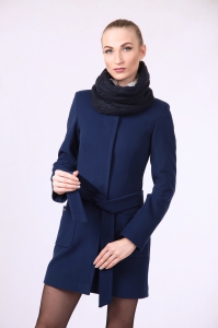 Женское пальто - Арт: 271 синий - Размеры: 40 42 44 46 48 50 52 54
