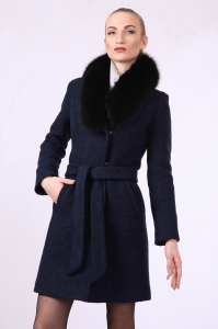 Женское пальто - Арт: 279 тёмно-синий - Размеры: 40 42 44 46 48 50 52 54