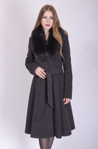 Женское пальто - Арт: 288 ут чёрный - Размеры: 42 44 46 48