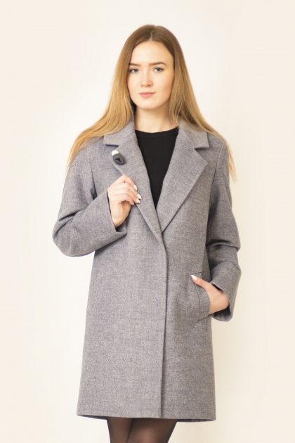 Пальто-пиджак - Арт: 330 серый - Размеры:  44-46 48-50 
