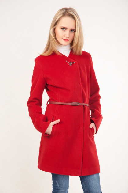 Женское пальто - Арт: 281 бордо - Размеры: 52 54