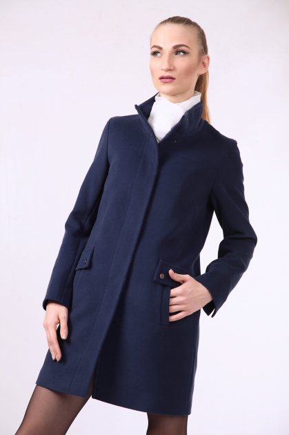Женское пальто - Арт: 273 синий - Размеры: 40 42 44 46 48 50 52 54