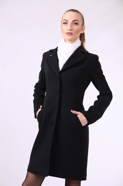 Женское пальто - Арт: 278 тёмно-синий - Размеры: 42 44 46 48 50 52 54