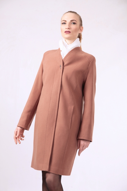 Женское пальто - Арт: 276 беж - Размеры: 56 60