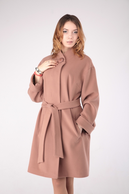 Женское пальто - Арт: 264 бежевый - Размеры: 56