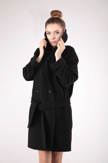 Женское пальто - Арт: 268 чёрный - Размеры: 46-48 