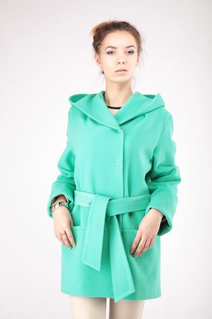 Женское пальто - Арт: 267 св.зелёный - Размеры: 50-52