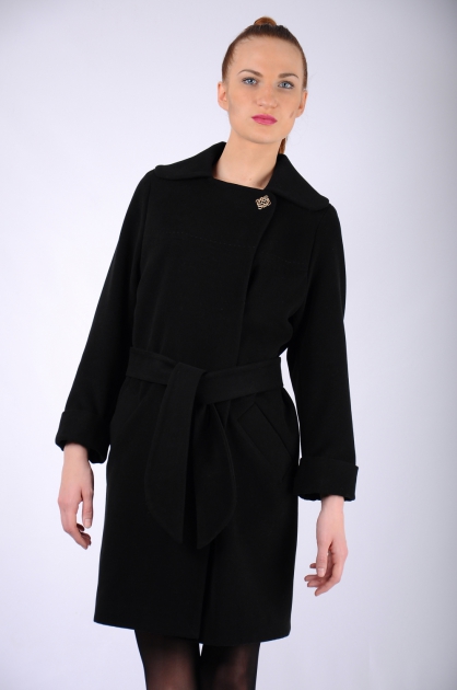 Женское пальто - Арт: 256 чёрный - Размеры: 42-44 46-48 50-52 54-56