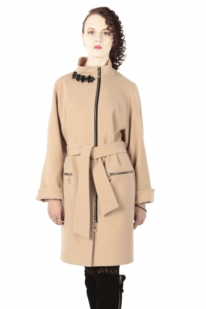 Женское пальто - Арт: 247 beig - Размеры: 42-44 46-48 