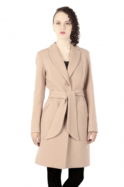 Женское пальто - Арт: 246 beig - Размеры: 50 52 