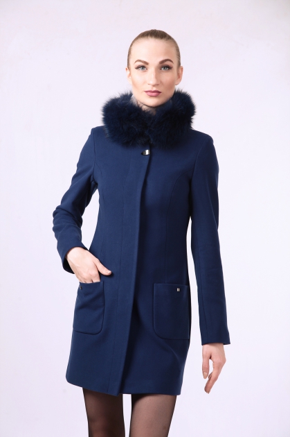 Женское пальто - Арт: 271 синий - Размеры: 40 48 50 