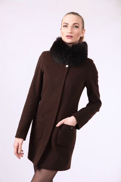 Женское пальто - Арт: 271 шоколад - Размеры: 40 50