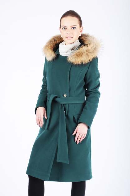Женское пальто - Арт: 263 у изумруд - Размеры: 50 52 
