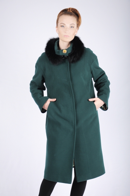 Женское пальто - Арт: 254 ут изумруд - Размеры: 50 52 54 56 58 60 
